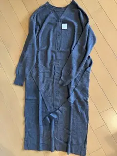 カーディガン グレー ウール