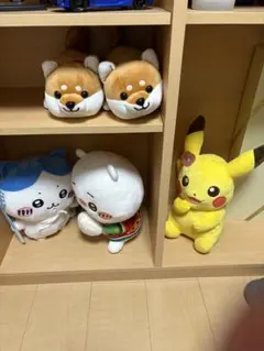 ぬいぐるみ　一番くじちいかわ、はちわれ、ラストワンピカチュー、柴犬2体