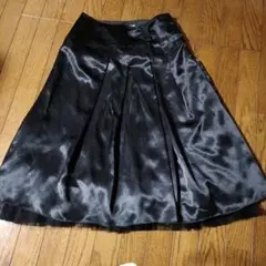 サテンスカート ひざ丈スカート