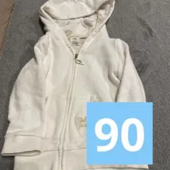 ジェラートピケ　フード付きパーカー　90 XXS