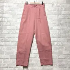 アズノウアズピンキー テーパードパンツ M ピンク 美品 タック オフィカジ