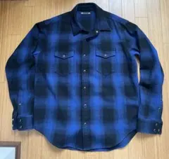 MINEDENIM マインデニム Ombre Check Western SH