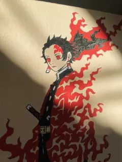 【手書き】鬼滅の刃 竈門炭治郎 キャンバスアート “クリアイーゼル(同梱)”