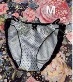 エメフィール廃盤モデル　ミントグリーン水玉模様 サテンショーツ　ツルすべ