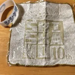 SHISHAMO 10thロゴハンドタオル(イエロー) ＆ ラバーバンド セットのサムネイル