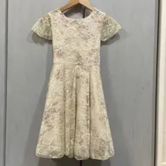 キャサリンコテージ　アイボリー レース フレアスリーブ ドレス　130 発表会