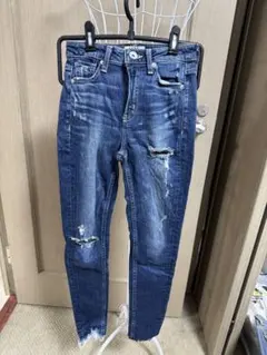 GYDA ダメージ加工 スキニーデニム