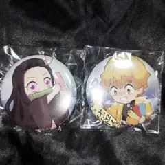 我妻善逸 竈門禰豆子 お月見 七夕 缶バッジ 2020 鬼滅の刃 カフェ セット