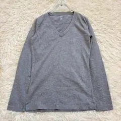2222 美品✨GAP 長袖カットソー メンズXXS ストレッチ 無地 グレー
