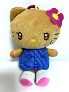 サンリオ ハローキティ マスコットポーチ 日焼けキティヒョウ柄ぬいぐるみ ギャル