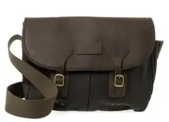 Barbour wax leather tarras bag oliveのサムネイル