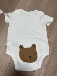 babyGAP くまさん半袖ロンパース　ホワイト