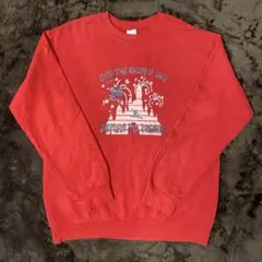Disney スウェット レッド 古着 ヴィンテージ