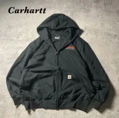 Carharttフルジップパーカーレインディフェンダー企業刺繍カーハートXL黒