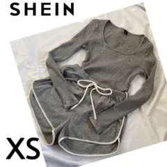 SHEIN グレー 長袖カットソー XS ショートパンツ
