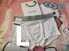 男性用　白Lサイズ　Calvin Klein ボクサーパンツ　ボクサーブリーフ