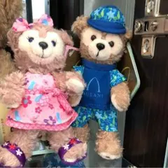 ダッフィーシェリーメイ ぬいぐるみバッジ レア