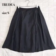 TRUDEA フレアスカート ストライプ ブラック S 膝丈 レディースのサムネイル