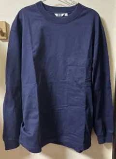 UNIQLO U クルーネック長袖Tシャツ ネイビー Mのサムネイル
