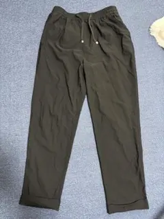 ブラック スラックス ゴムウエスト