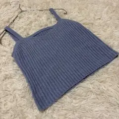 GRL グレイル　（F） ビスチェ　ブルー　ニット　セーター　リブ編み