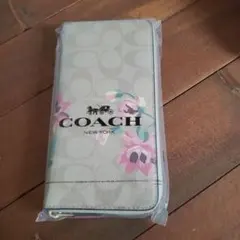COACH 花柄 二つ折り財布