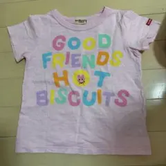 【ホットビスケッツ】ピンクロゴTシャツ（100cm）