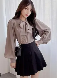 タグ付き　GRL ボウタイブラウス【gc156】