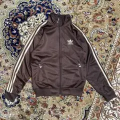 adidas ブラウン ゴールド トラックジャケット