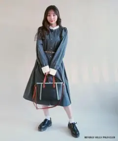 【179 / WG】ビバリーヒルズ バンドカラーシャツワンピース