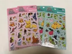 韓国限定 ポケモン ぷくぷくシール 4点セット(2種×2点)