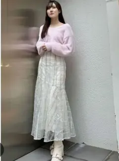 新品タグ付きMERCURYDUO 2Wayミニシャギーコンパクトニット