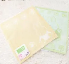 タイトーミッフィーくじ　E賞ハンドタオル　イエロー・グリーン2枚セット