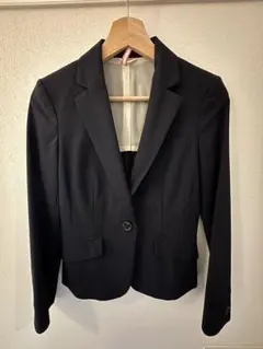 レディース　スーツ　スカート上下セット　ネイビー