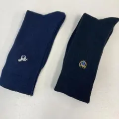 キッズ靴下 ネイビー ブラック 2足セット　子供用　男女　ソックス