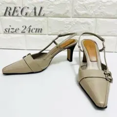 REGAL リーガル サンダル スリングバック スクエアトゥ パンプス 24cm