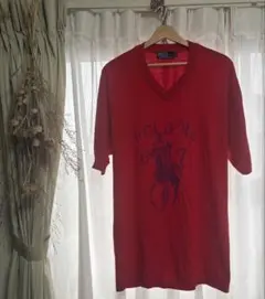 Polo Ralph Lauren Tシャツ レッド 90s