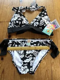 Pool Party セパレート水着 ビキニ ブラック 花柄