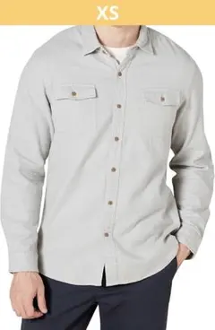 新品✨長袖 フランネルシャツ XS 2ポケット スリムフィット メンズ