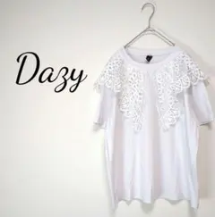 Dazy レディース トップス 半袖Tシャツ XL カジュアル レース 可愛い