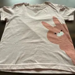 ウサギのイラスト ピンク Tシャツ