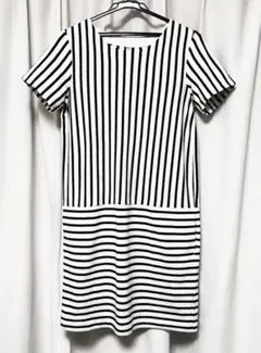UNIQLO 紺×白ストライプ 半袖チュニックワンピース　Mサイズ