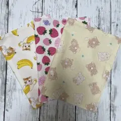 ハンドメイド　ランチョンマット　3枚セット　ねこ柄　くま柄　いちご柄 20✖️30