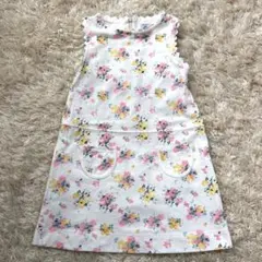 プチバトー 花が　ノースリーブワンピース　6ans/116