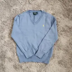 ​【美品】ポロ ラルフローレン コットン Vネック セーター 130cm