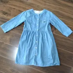 Cathy 長袖デニム風ワンピース 120