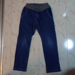 オフィシャルチーム　デニムロングパンツ　サルエルパンツ　130cm