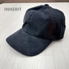 INHERIT インヘリット　スウェード調 CAP キャップ ブラック