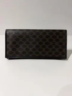 CELINE セリーヌ 長財布 マカダム キャンバス レザー グレー×ブラック