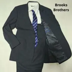 ブルックスブラザーズ スーツ 40R 紺 ストライプ 2B ウエスト80cmのサムネイル